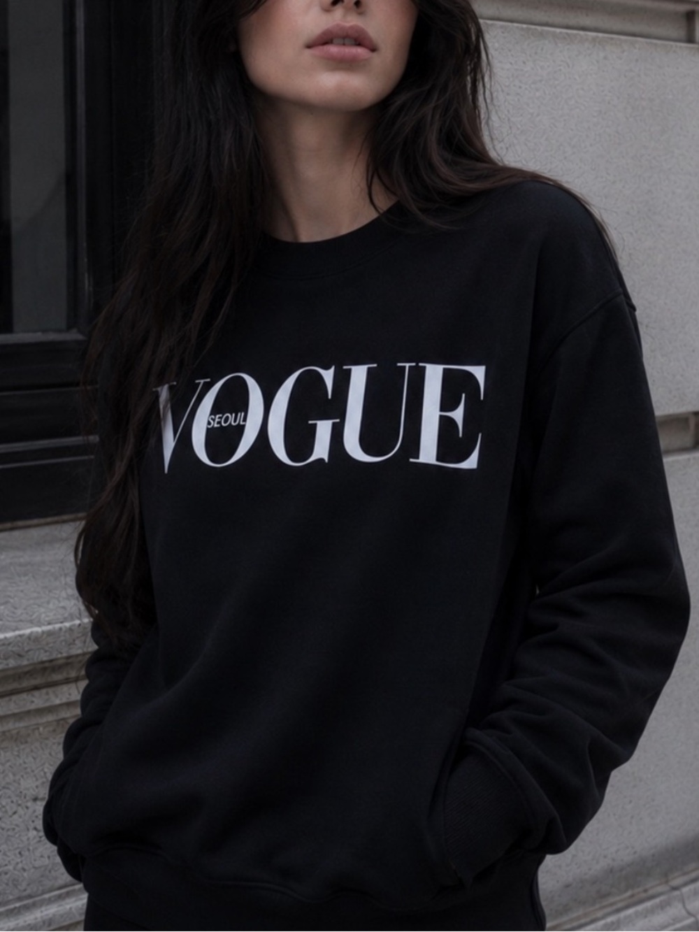 Rare 'VOGUE' Seoul Black Long Sleeve
